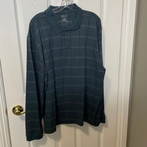 Van Heusen Men’s Long Sleeve Blue-Grey Shirt-Size XXL